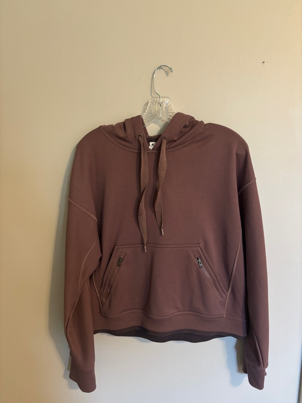 Athleta Dusty Mauve Hoodie with Drawcord